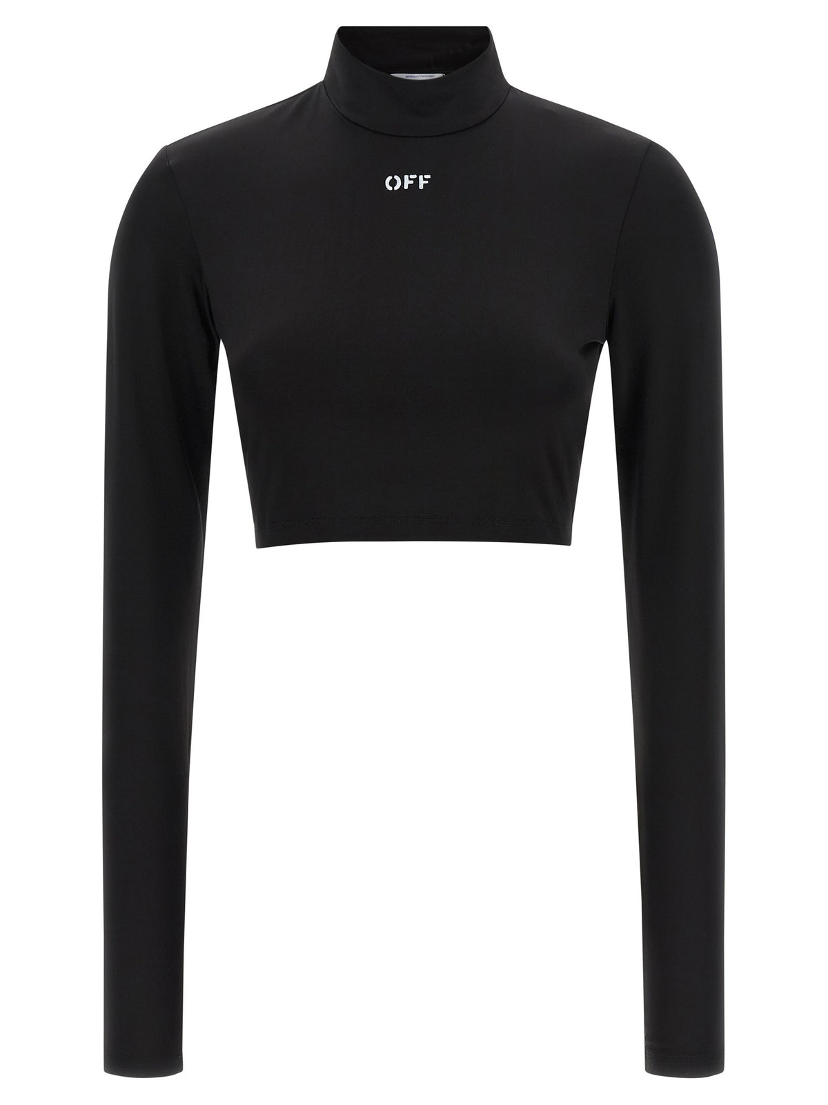 Off-White Off Stamp Crop Top Black