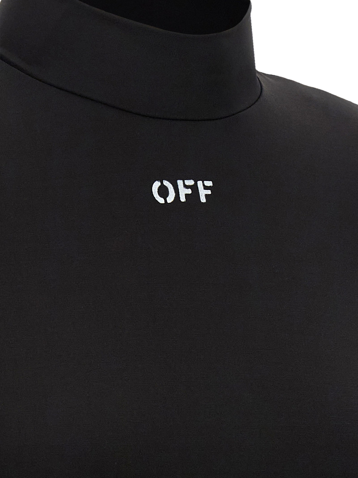 Off-White Off Stamp Crop Top Black