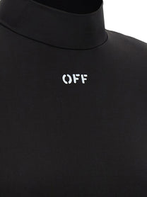 Off-White Off Stamp Crop Top Black