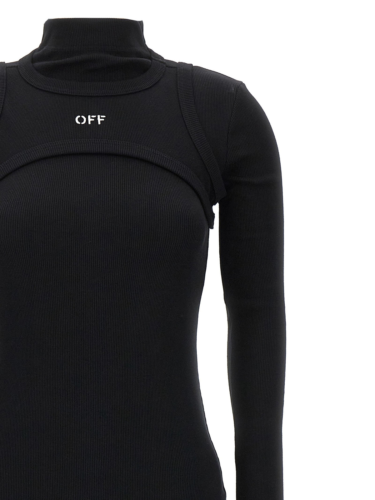 Off-White Off Stamp Dress Black
