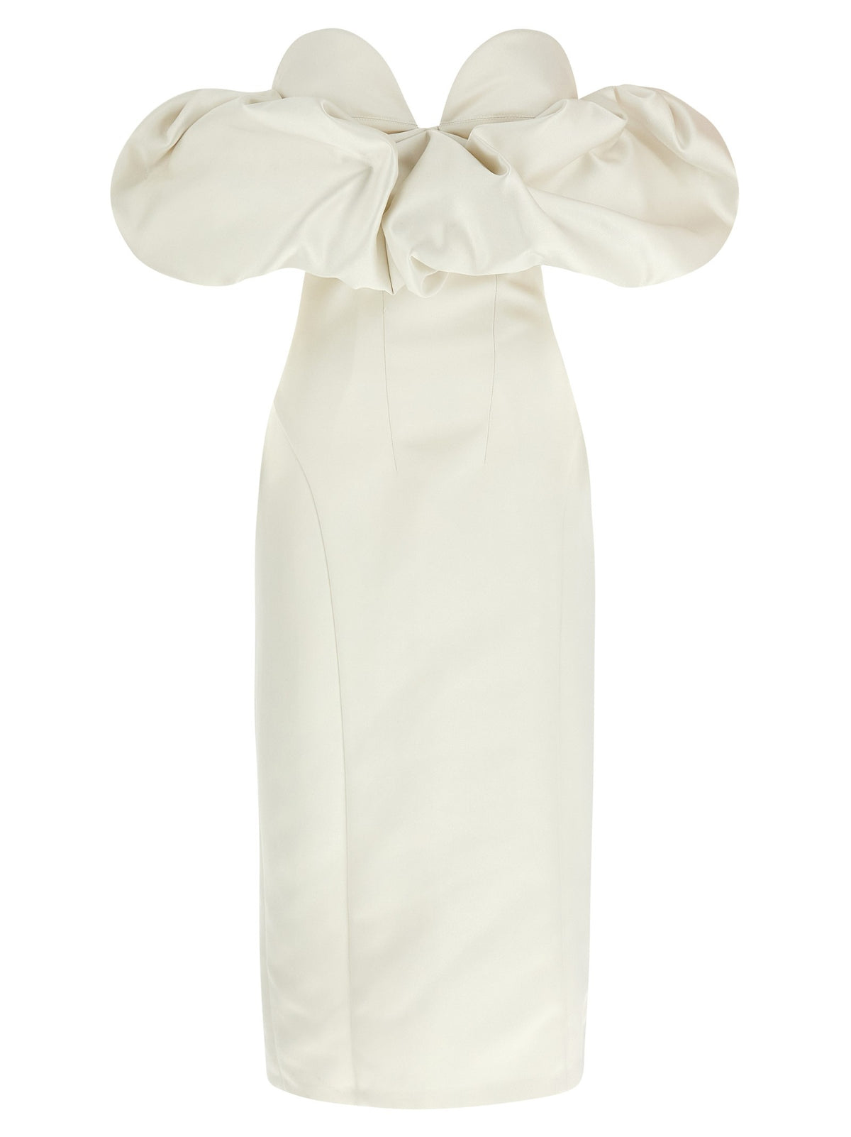 Elisabetta Franchi Off the Shoulder Dress White