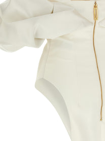 Elisabetta Franchi Off the Shoulder Dress White, view 4