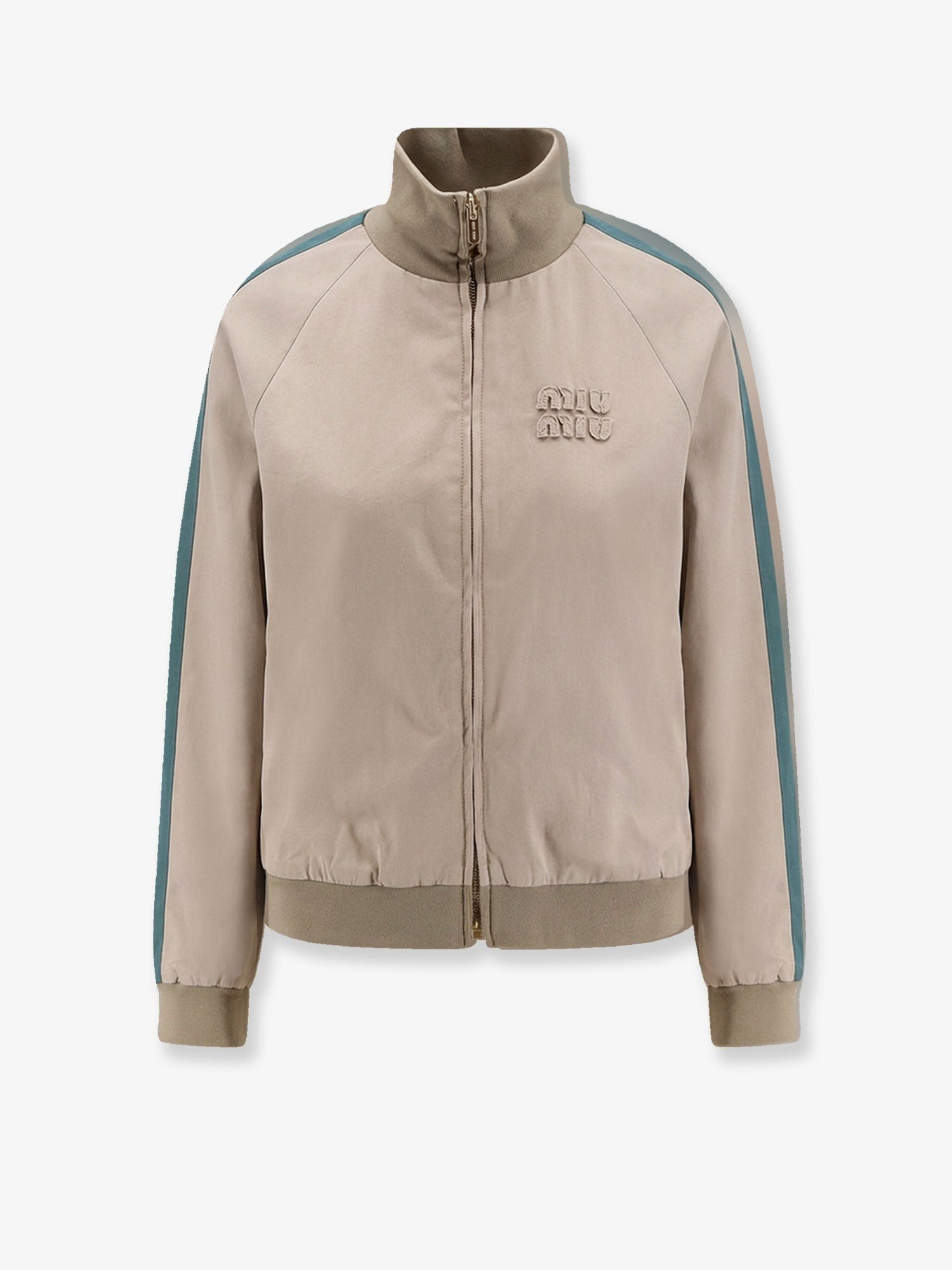 Miu Miu Women's Bomber Twill Old Grey