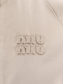 Miu Miu Women's Bomber Twill Old Grey