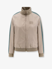 Miu Miu Women's Bomber Twill Old Grey