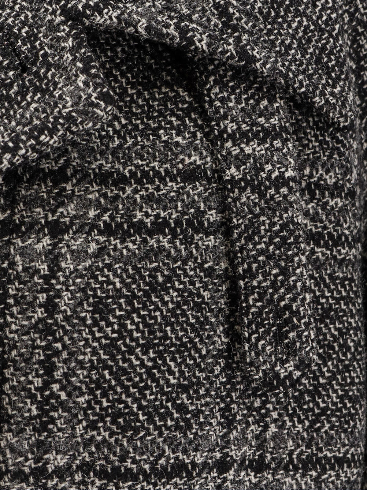 Balenciaga Women's One Layer Raglan Wool Coat Black