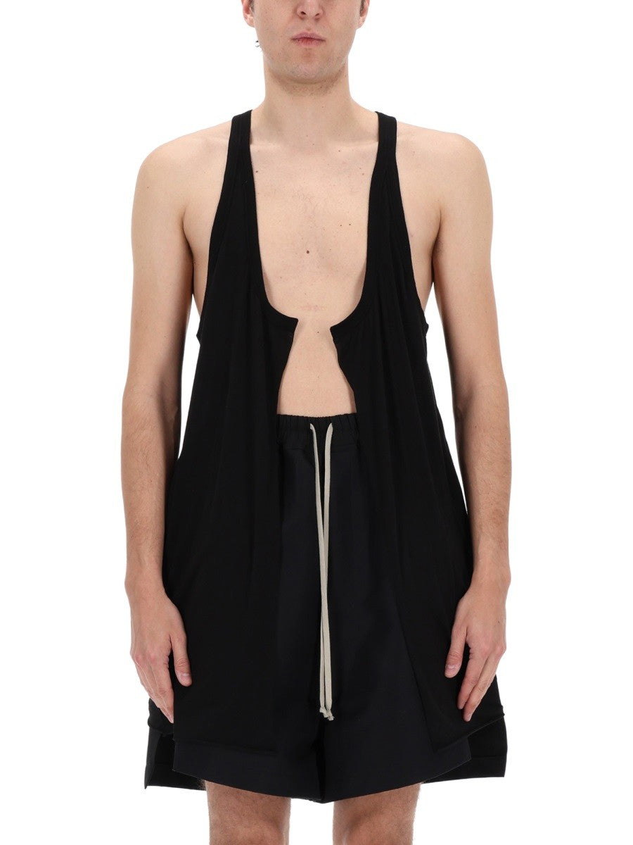 Rick Owens Men's Open Pony Top Black