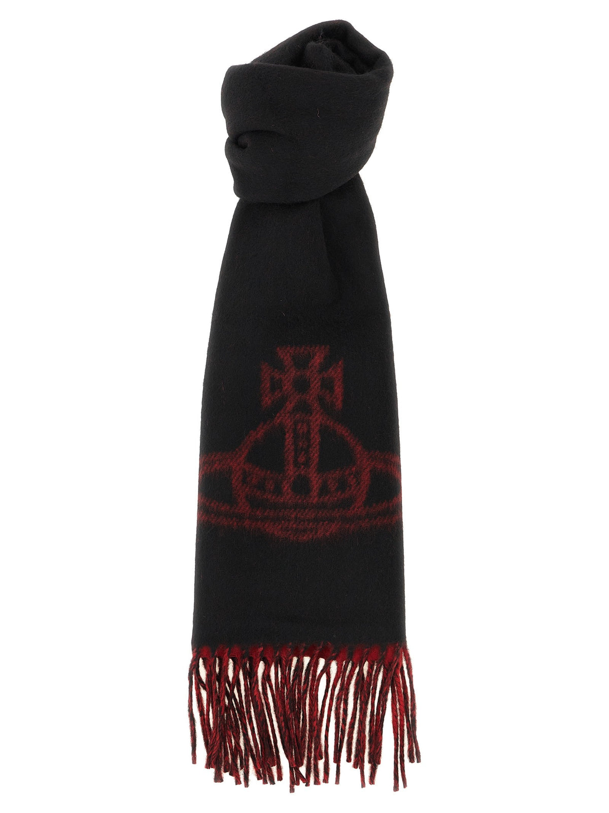 Vivienne Westwood Orb Double Face Scarf Black