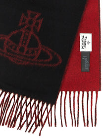 Vivienne Westwood Orb Double Face Scarf Black