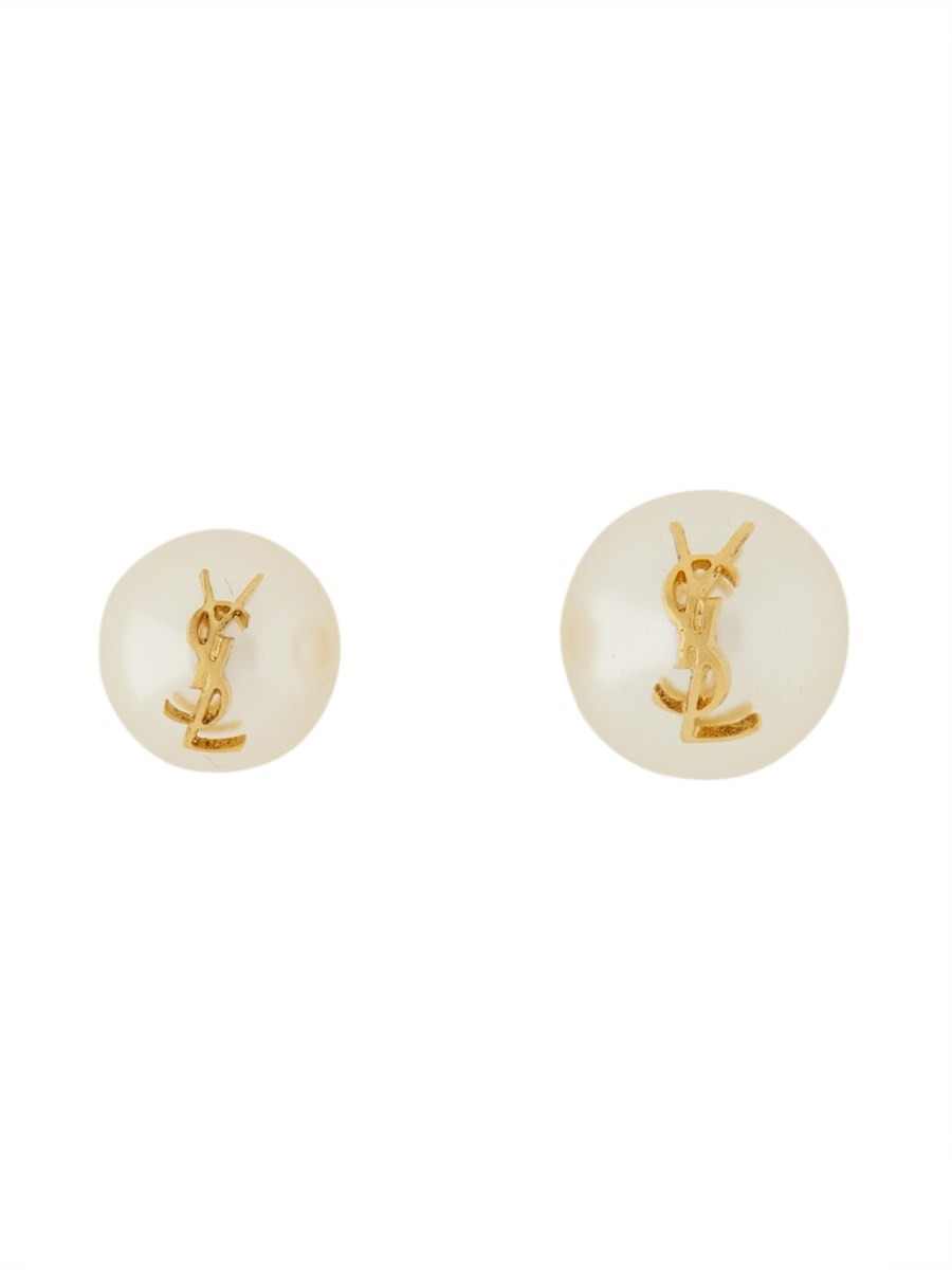 Saint Laurent Women's Asimmetrici Cassandre Earrings Gold