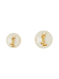 Saint Laurent Women's Asimmetrici Cassandre Earrings Gold