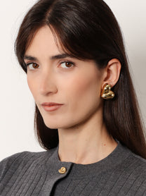 Bottega Veneta Women's Silver Earrings Yellow