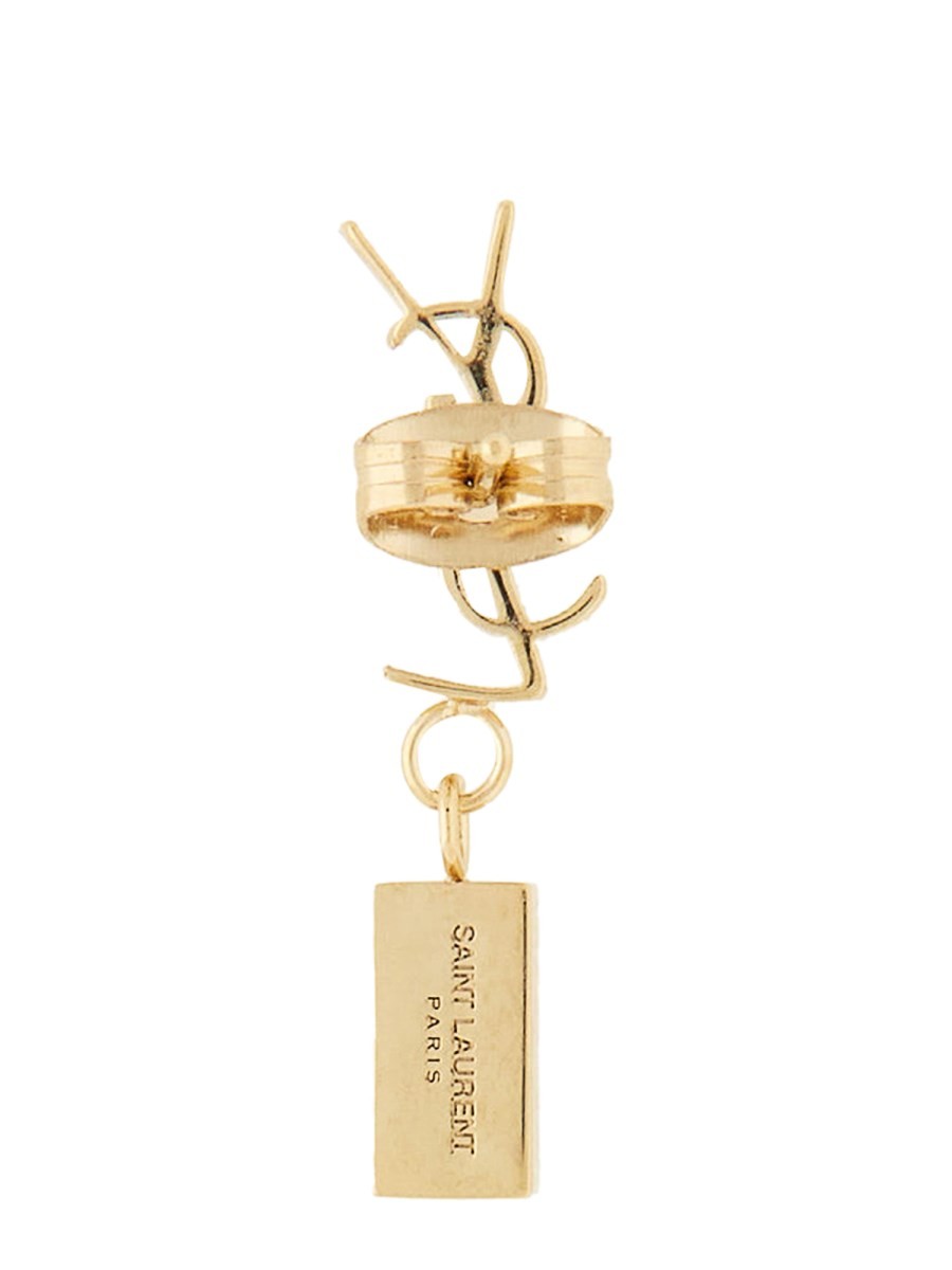 Saint Laurent Women's Singolo Cassandre Earring Gold, view 2
