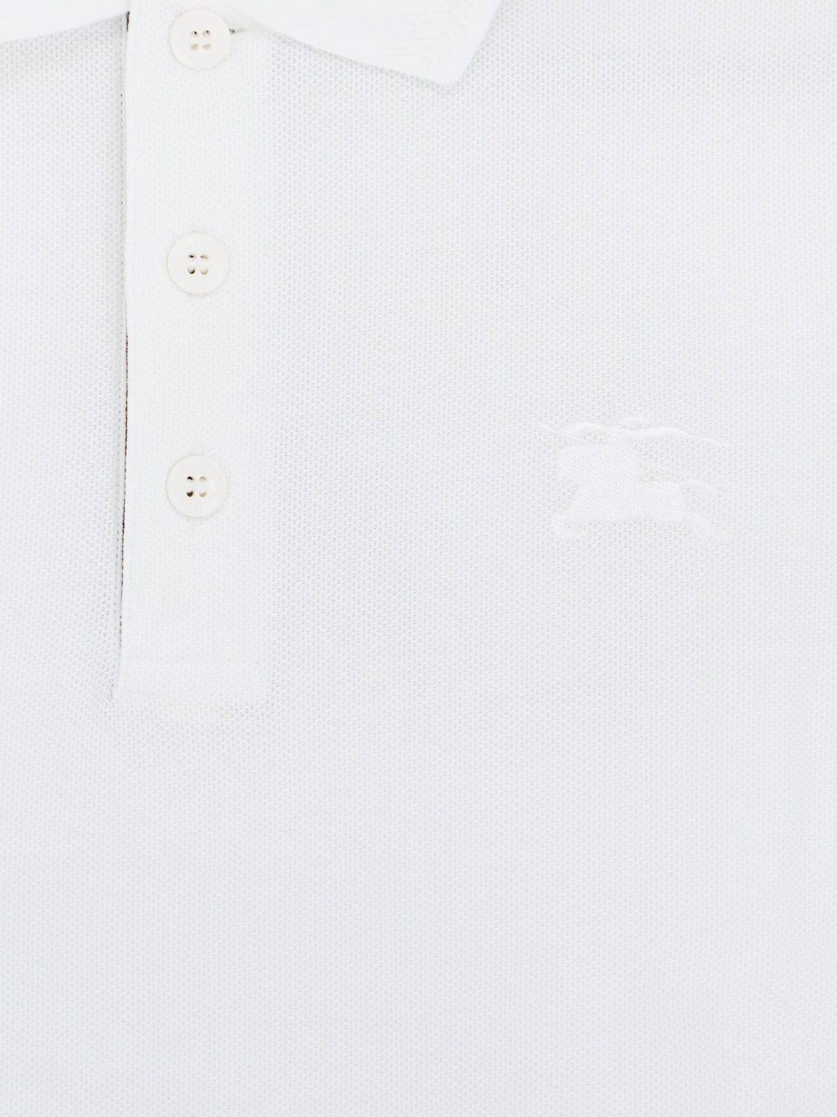 Burberry Men's Organic Cotton Polo Shirt White