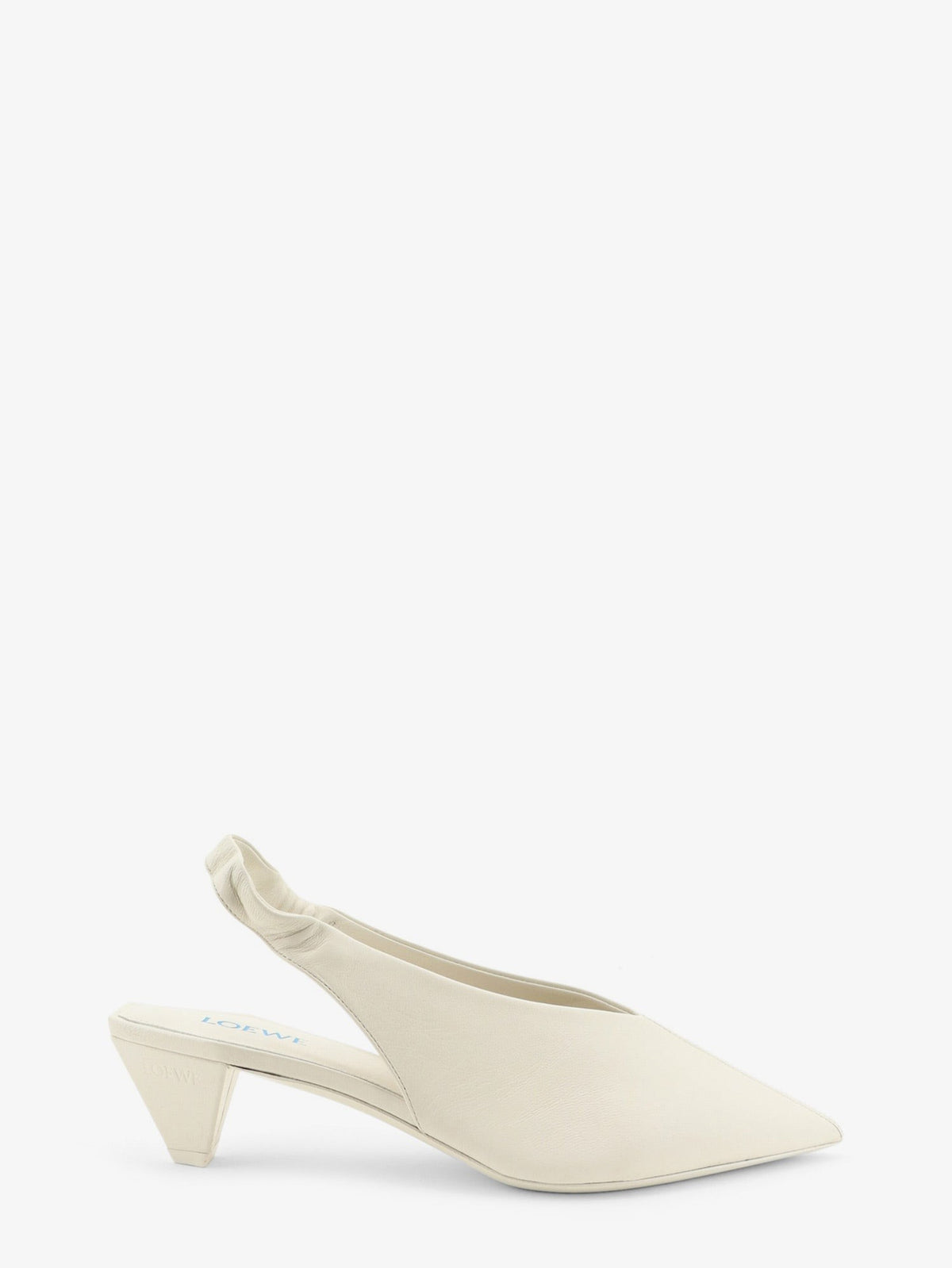 Loewe Women's Origami Cubic Leather Slingback White