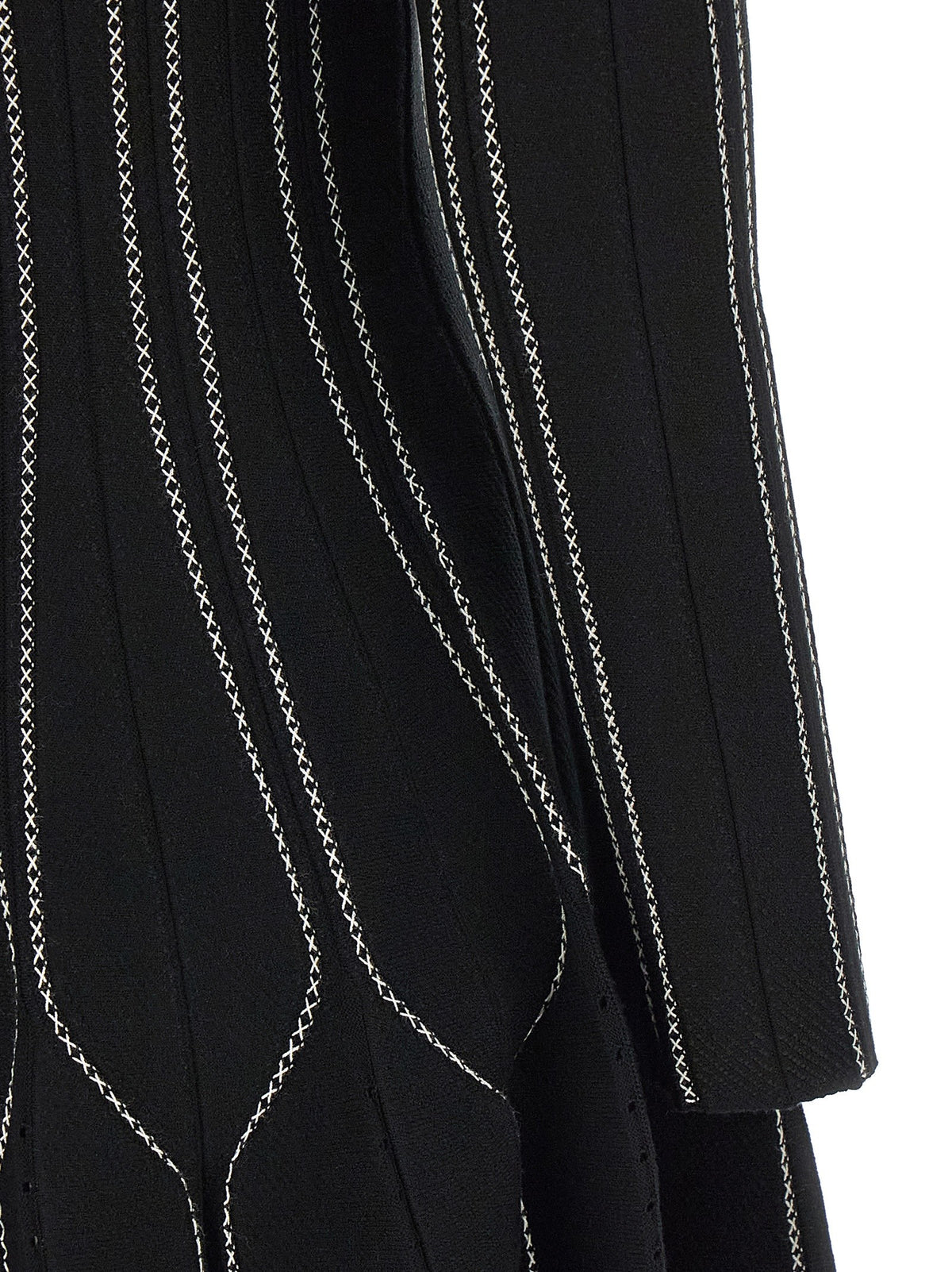 Elisabetta Franchi Origami Knit Dress Black, view 4
