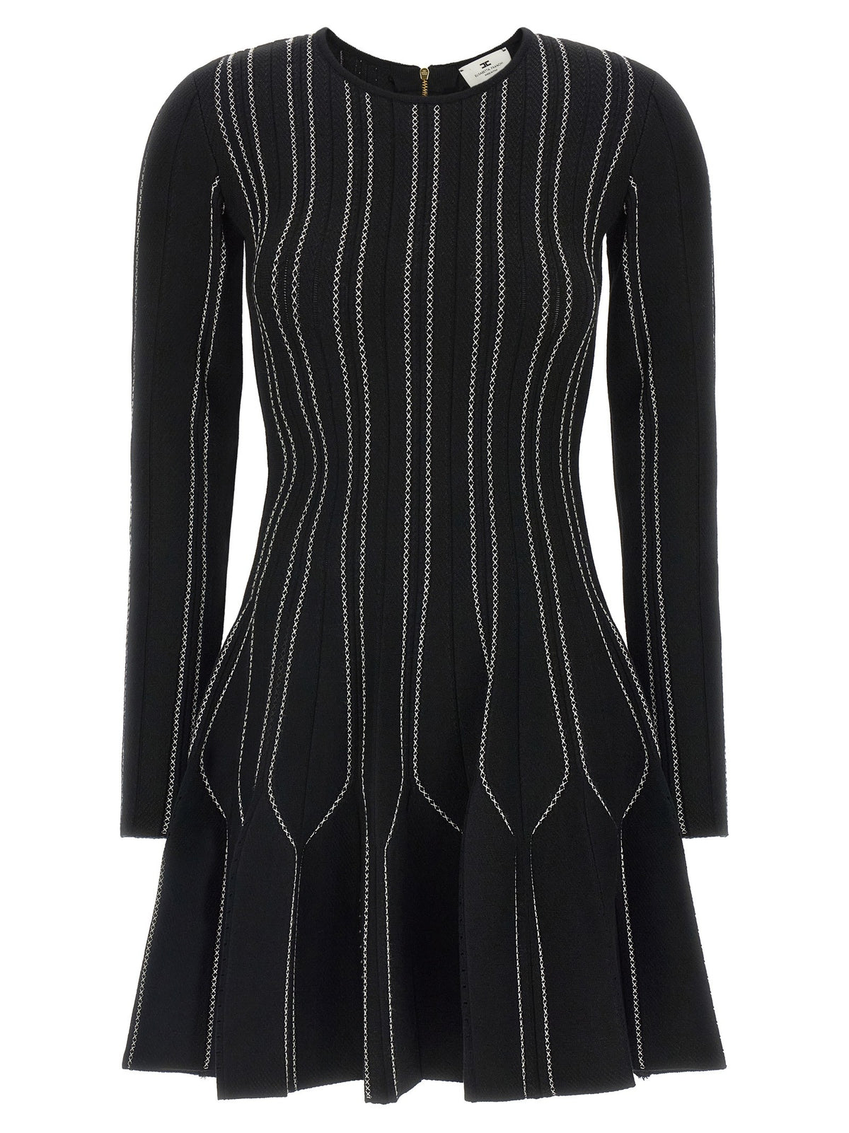 Elisabetta Franchi Origami Knit Dress Black