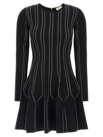 Elisabetta Franchi Origami Knit Dress Black