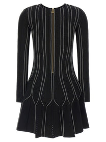 Elisabetta Franchi Origami Knit Dress Black, view 2