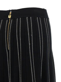 Elisabetta Franchi Origami Knit Skirt Black