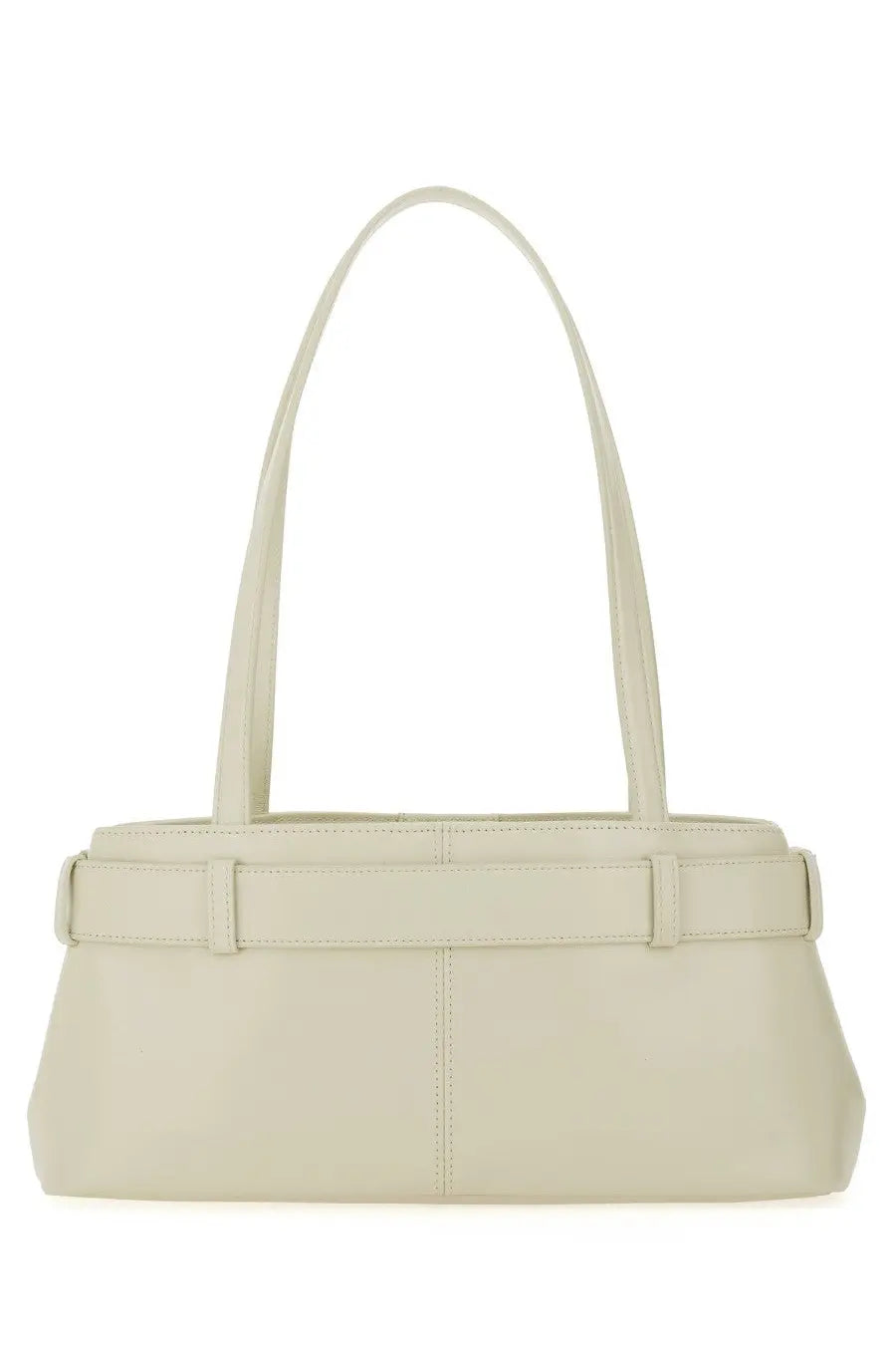 Osoi women’s borsa brocle mini white cream leather handbag with sleek minimalist design and dual top handles