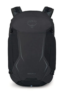 Dark gray osprey unisex zaino hikelite black backpack with silver accents and sleek modern design for hiking use