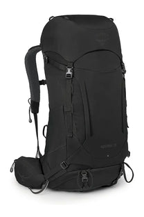 Osprey unisex zaino kestrel black hiking backpack with sleek durable design and subtle gray shoulder strap accents back view