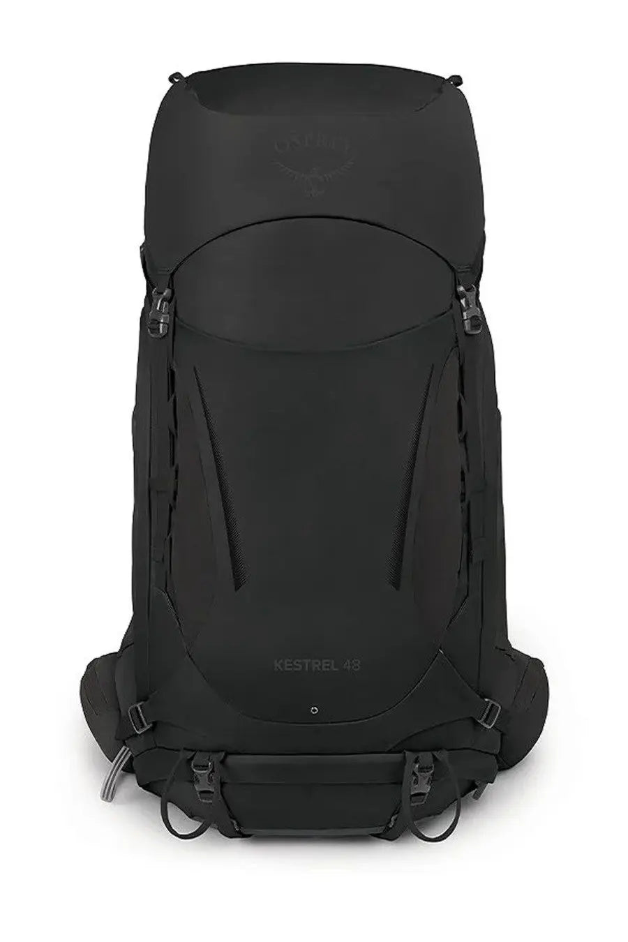 Osprey unisex zaino kestrel black 48 hiking backpack with sleek durable design and subtle brand logo