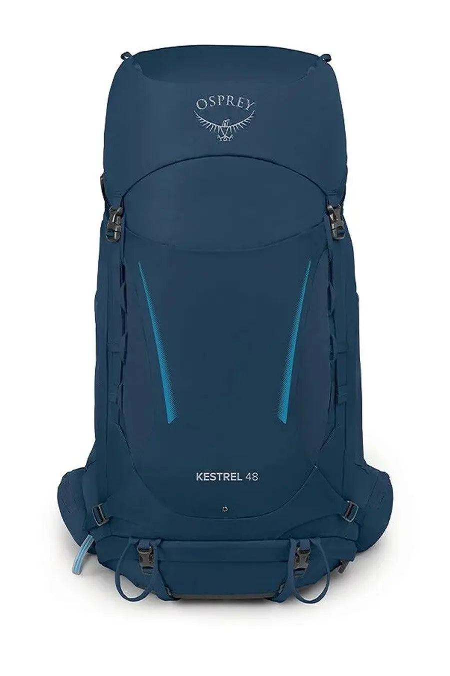 Osprey unisex zaino kestrel blue deep blue 48 hiking backpack with light blue accent stripes and white logo