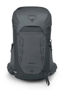 Dark gray osprey talon 28 backpack with sleek modern design and subtle geometric patterns on front panel