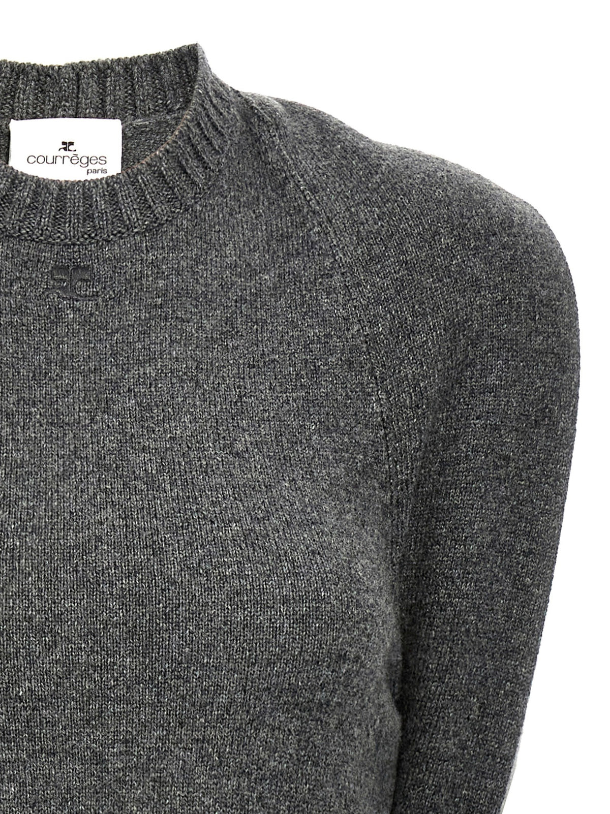 courrèges Over the Shoulder Drapè Dress Grey