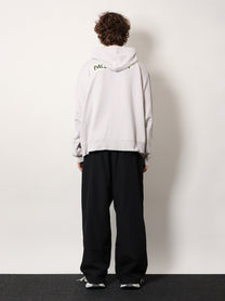 Balenciaga Men's Over Zip up Hoodie Cotton Sweatshirt White