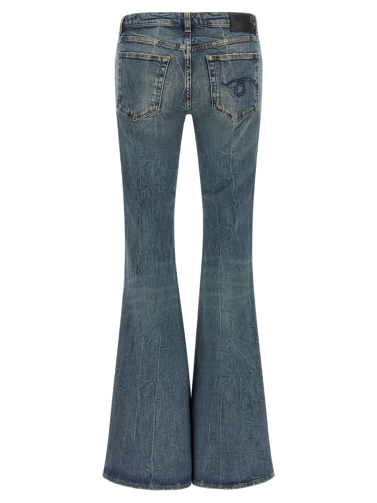 R13 Overflow Boy Flare Jeans Blue