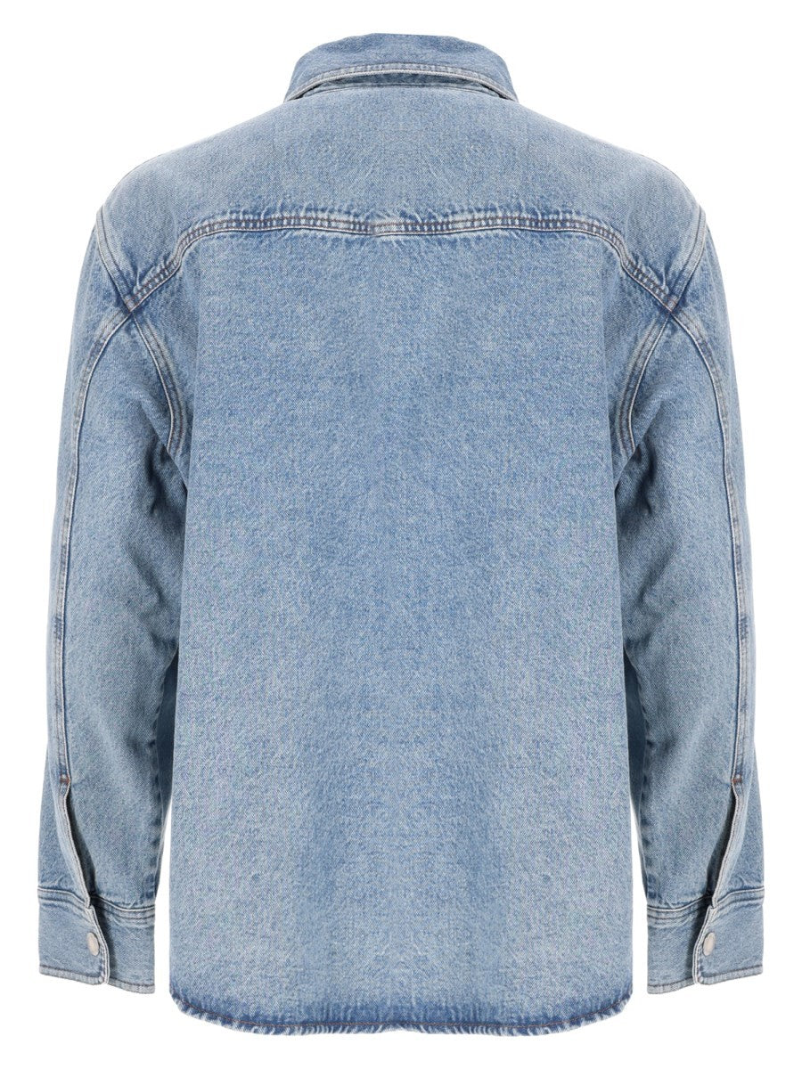 Ami Paris Women's Overshirt in Denim Blue