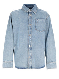 Ami Paris Women's Overshirt in Denim Blue