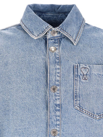 Ami Paris Women's Overshirt in Denim Blue