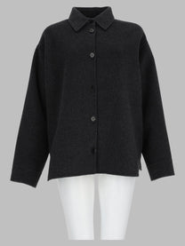ASPESI Women's Overshirt in Double Di Lana Grey