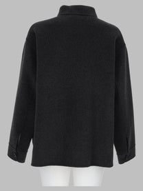 ASPESI Women's Overshirt in Double Di Lana Grey