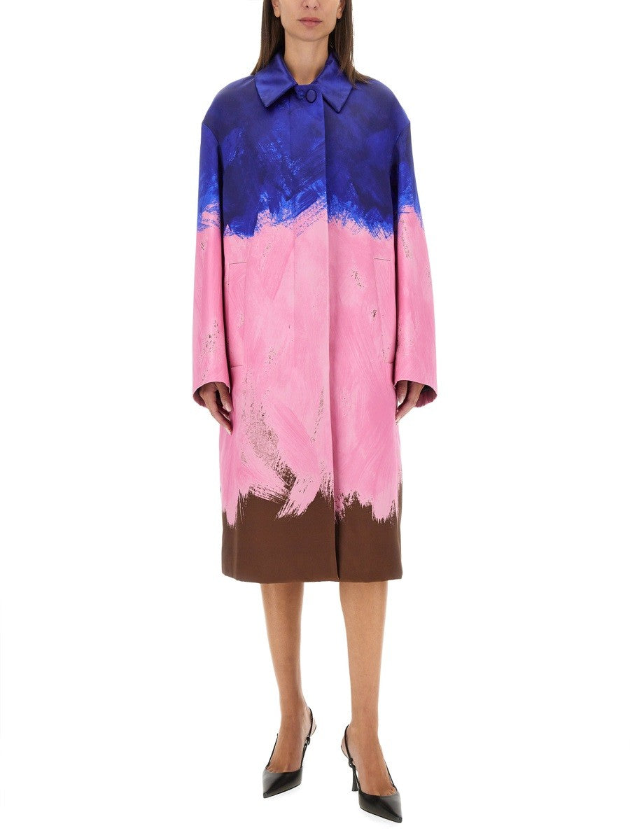 Dries Van Noten Women's Oversize Coat Multicolor