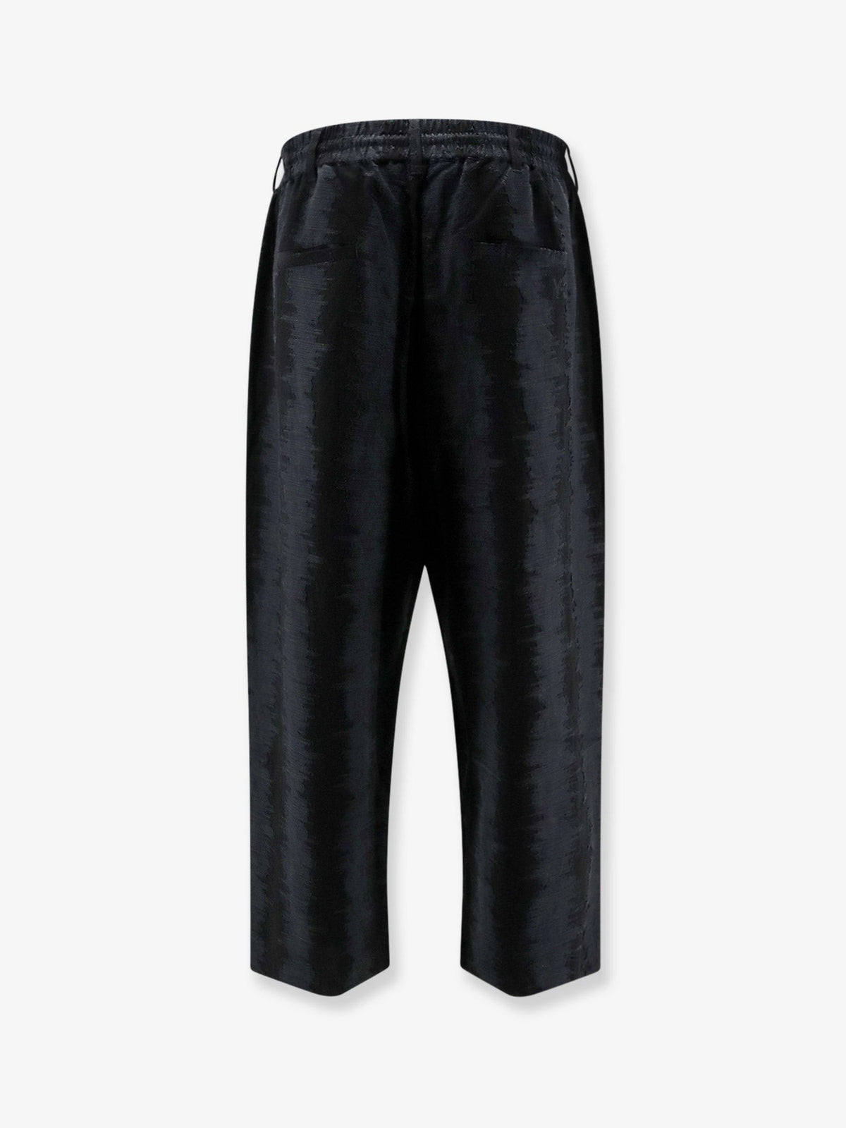 Y-3 Men's Cotton and Linen Trousers Black