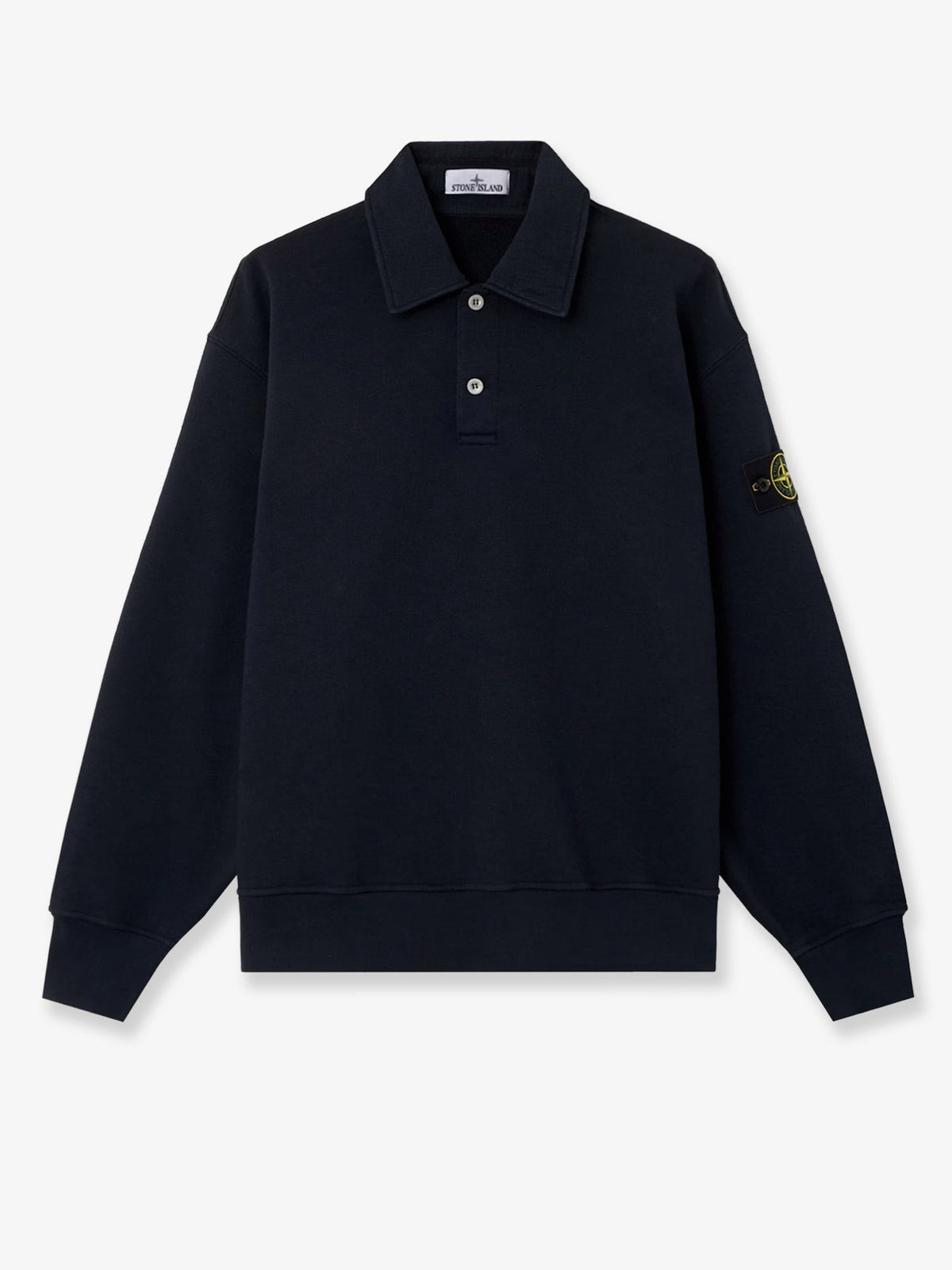 Stone Island Men's Oversized Cotton Polo Shirt Blue