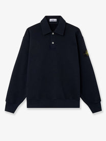 Stone Island Men's Oversized Cotton Polo Shirt Blue