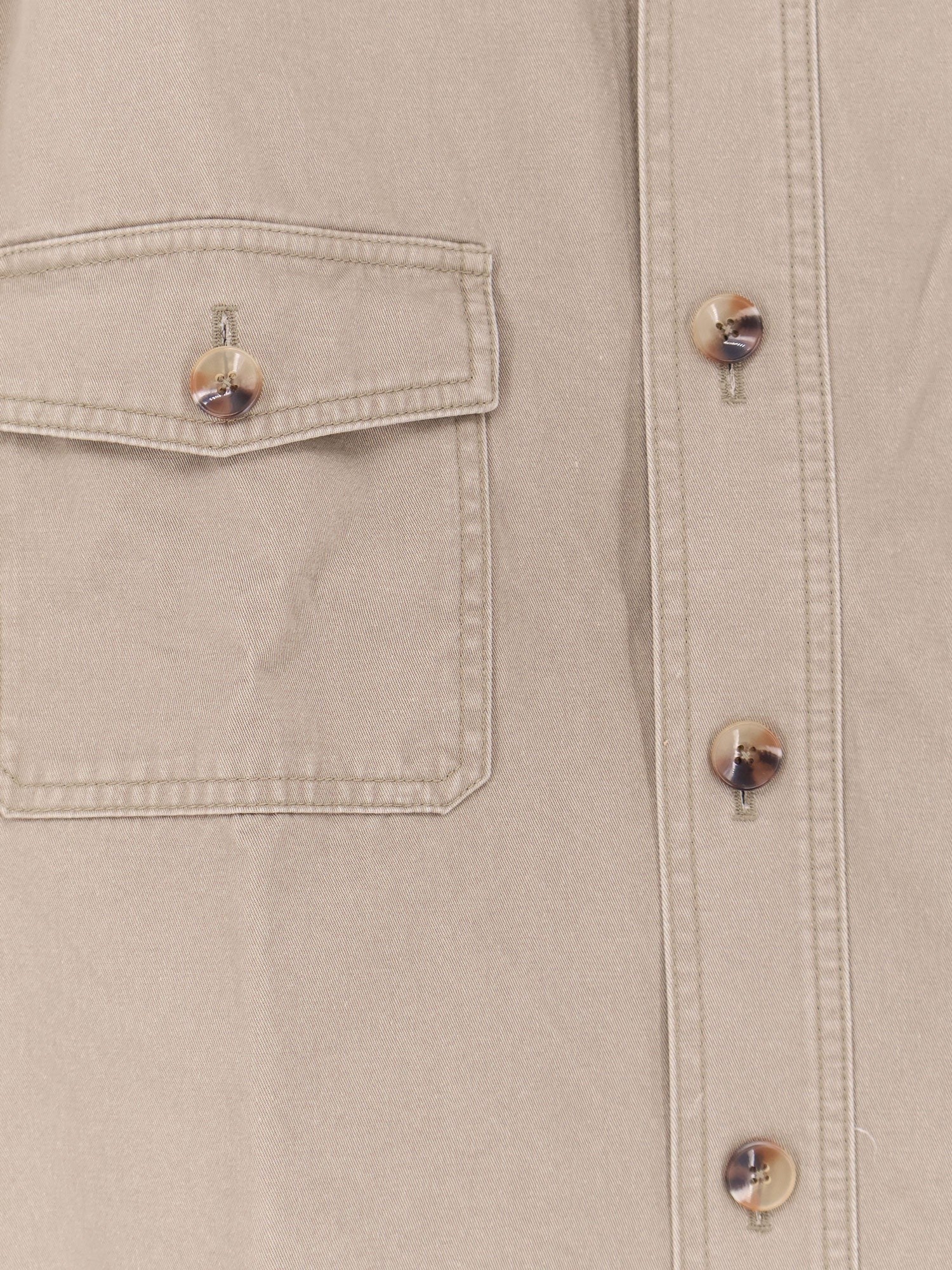 Tonywack Men's Oversized Cotton Shirt Beige
