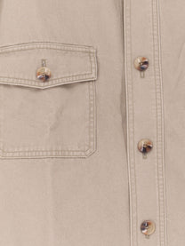 Tonywack Men's Oversized Cotton Shirt Beige