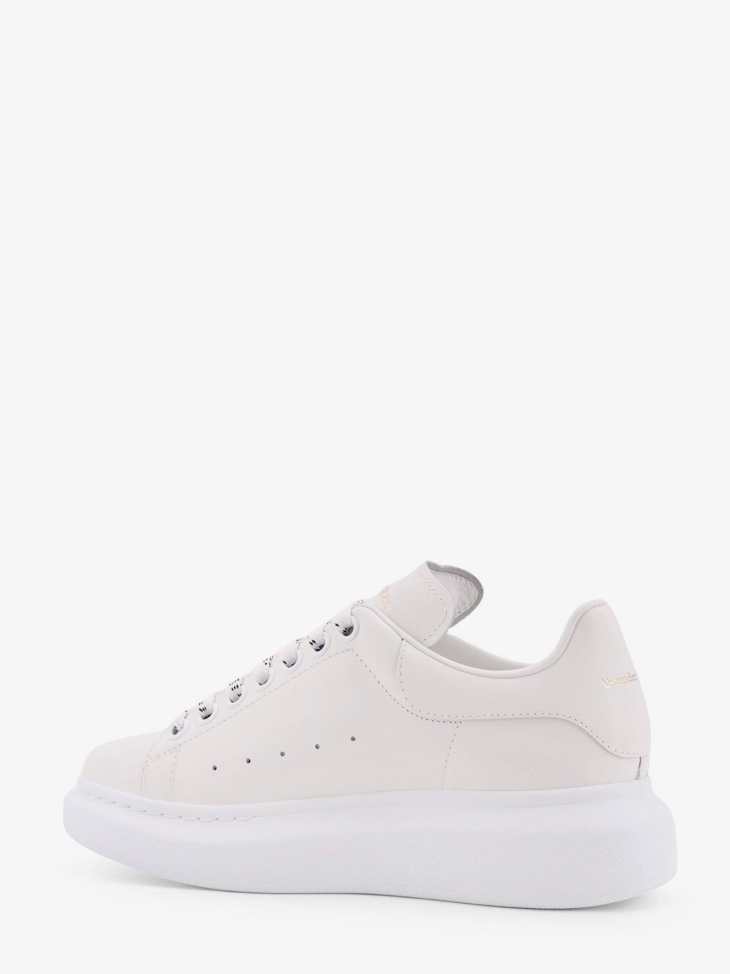 Alexander McQueen Women's Oversized Leather Sneakers White