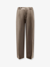 Studio Nicholson Men's Oversized Wool Blend Trousers Reed