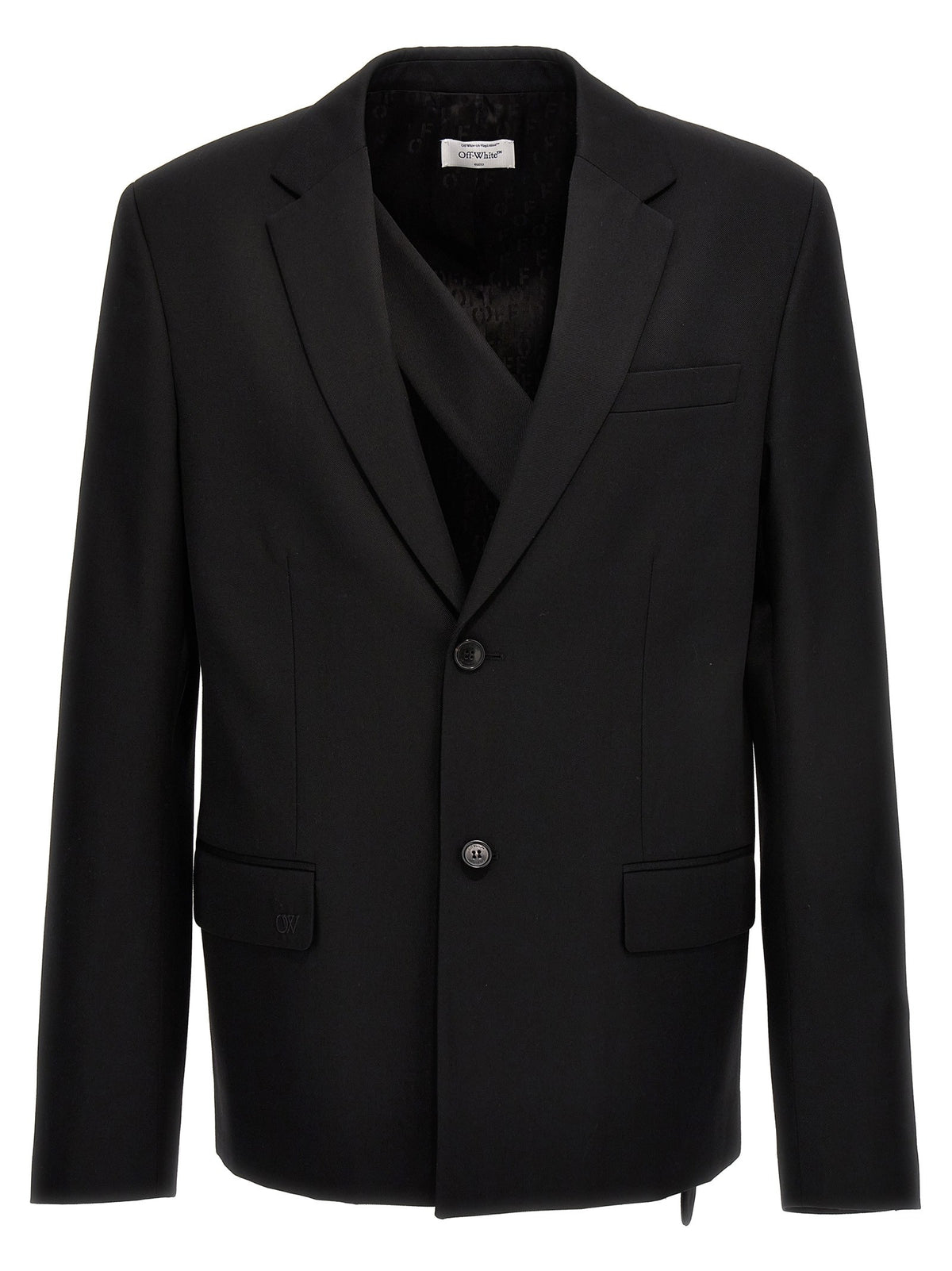 Off-White OW Embroidery Blazer Black