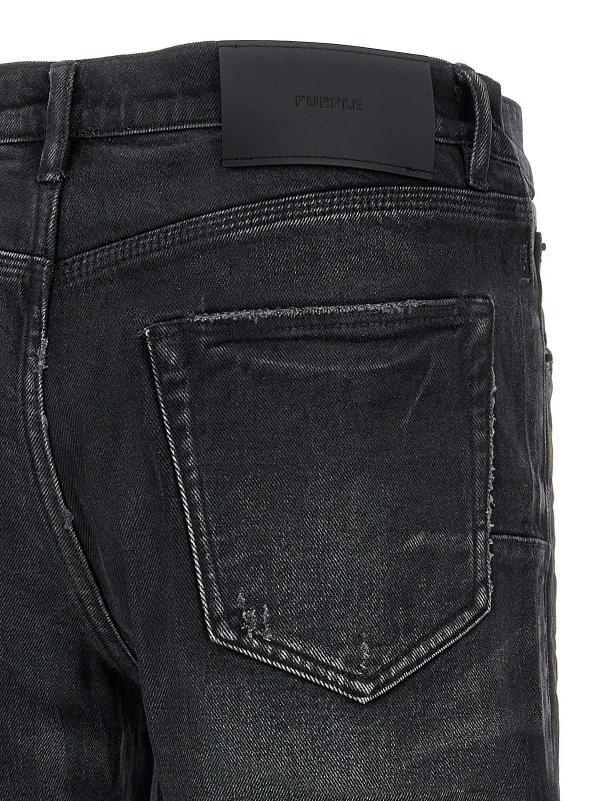 PURPLE BRAND Double Dip Coated Jeans Black
