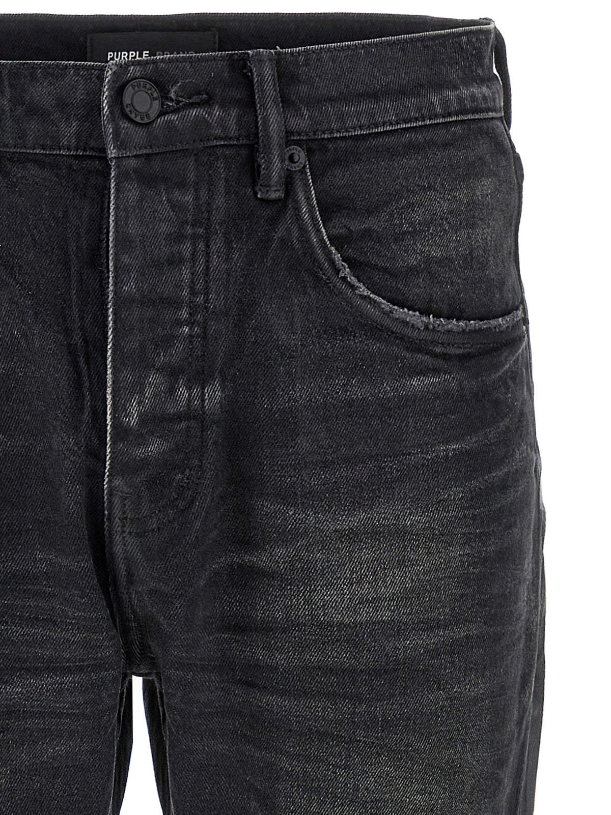 PURPLE BRAND Double Dip Coated Jeans Black