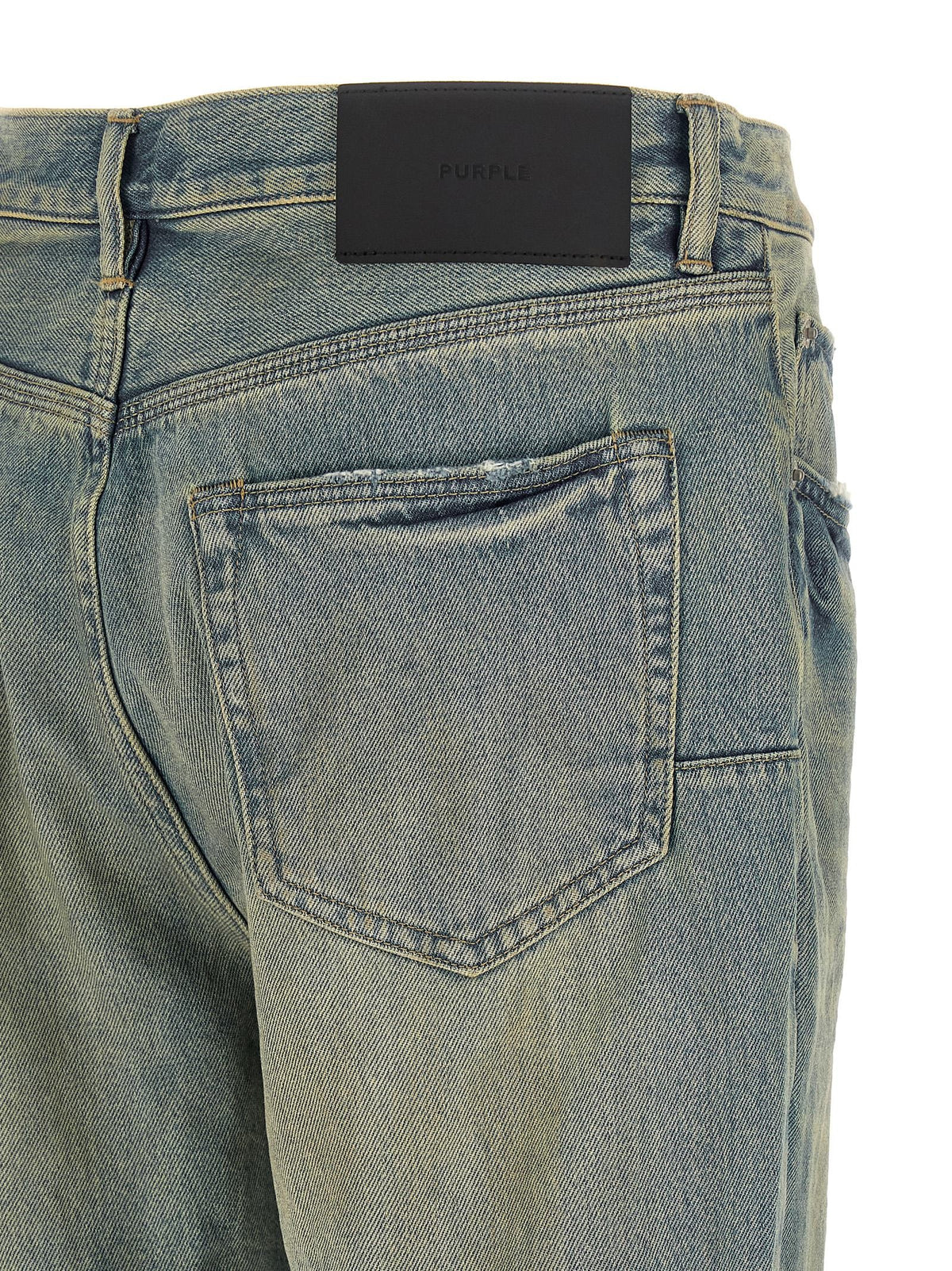 PURPLE BRAND Dirty Fade Rip Boot Jeans Blue